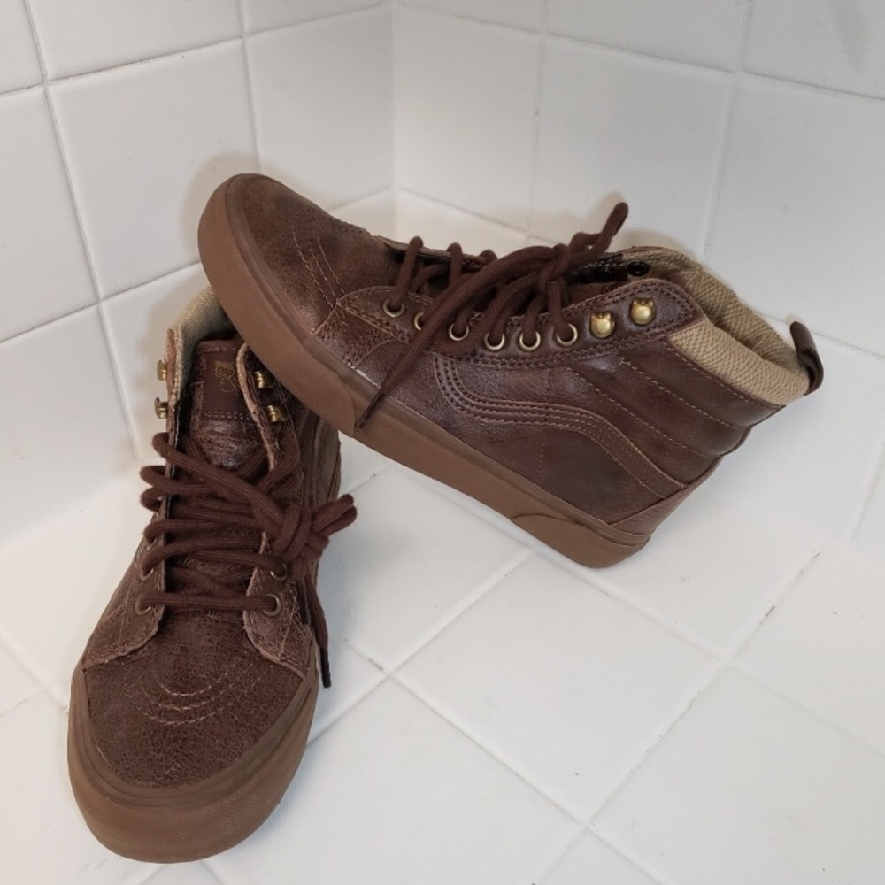 Vans leather high top sneakers